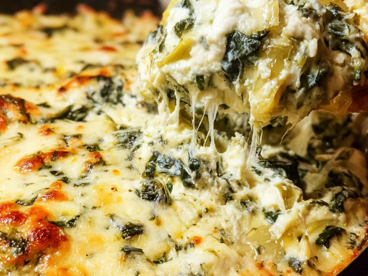Easy Hot Spinach Artichoke Dip Recipe - Featured Image
