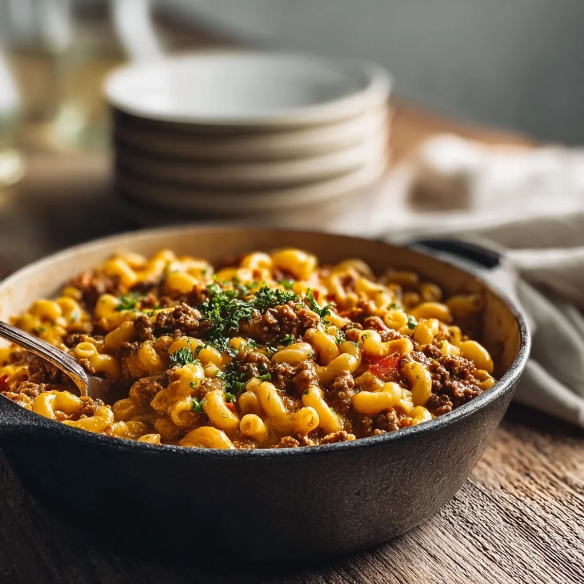 Easy One Pot Cheeseburger Macaroni: Weeknight Comfort