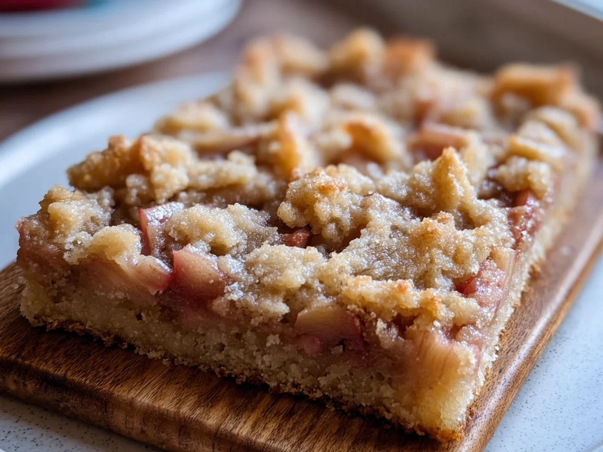 Easy Rhubarb Bars with Buttery Shortbread Crust - Featured Image
