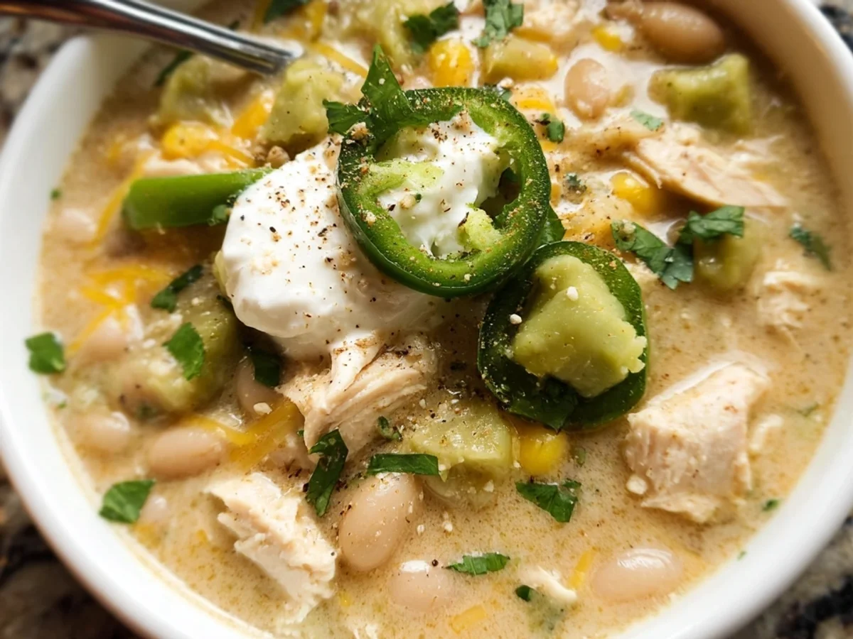 Easy Slow Cooker White Chicken Chili - Featured Image