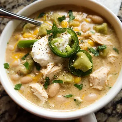 Easy Slow Cooker White Chicken Chili