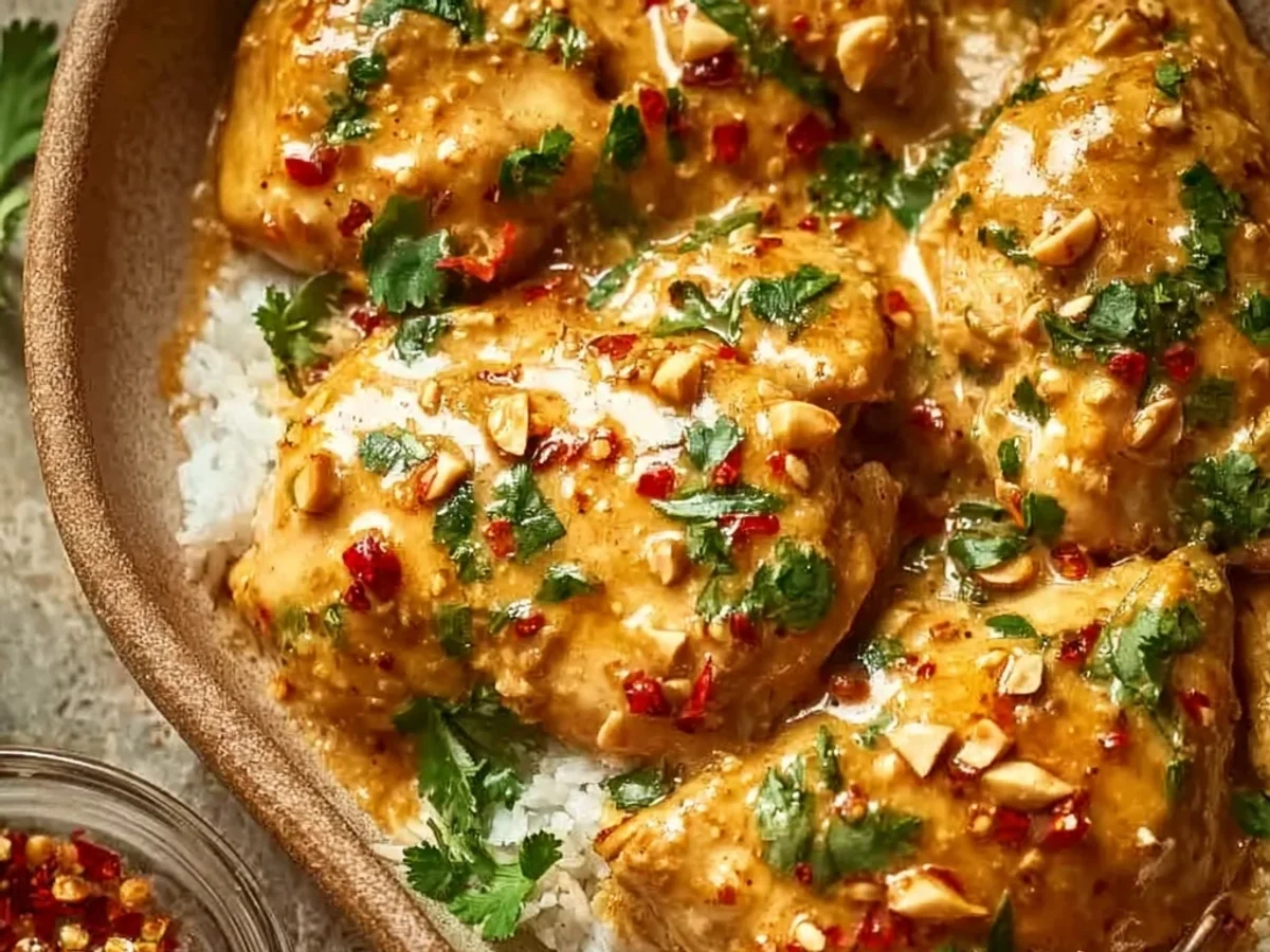Easy Thai Peanut Chicken Crockpot: Weeknight Flavor - Featured Image