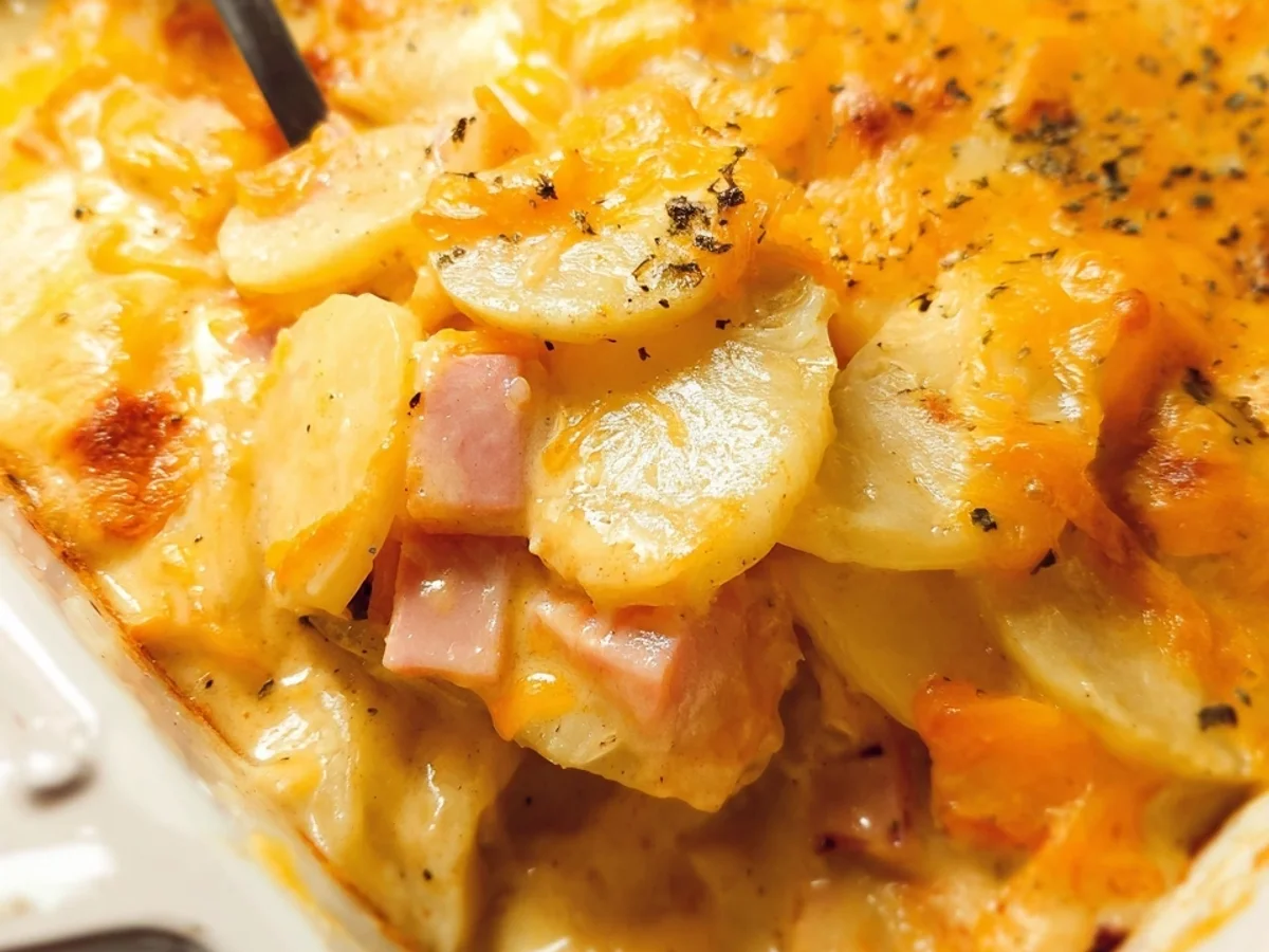 Easy Turkey Ham & Potato Casserole - Featured Image