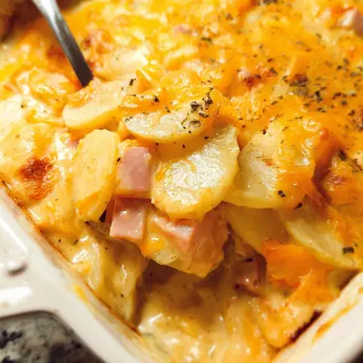 Easy Turkey Ham & Potato Casserole