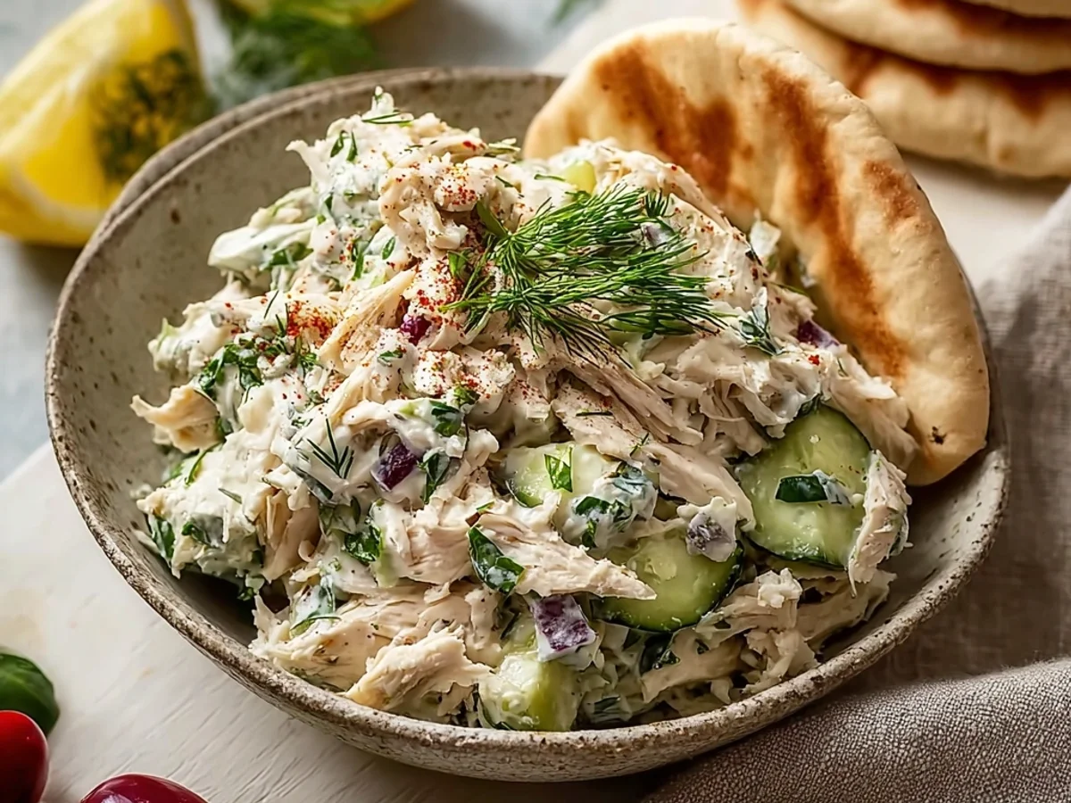 Easy Tzatziki Chicken Salad Recipe: A Bright Lunch - Featured Image