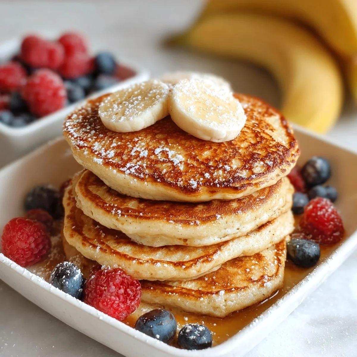 Fluffy High Protein Pancakes: 21g Protein & Meal Prep