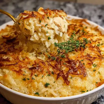 French Onion Chicken Rice Bake: Weeknight Comfort Meal