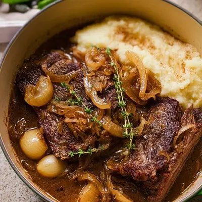 French Onion Pot Roast: Slow Cooker or Dutch Oven