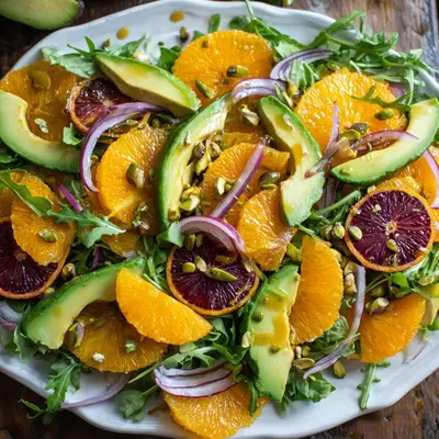 Fresh Blood Orange Avocado Salad with Citrus Vinaigrette