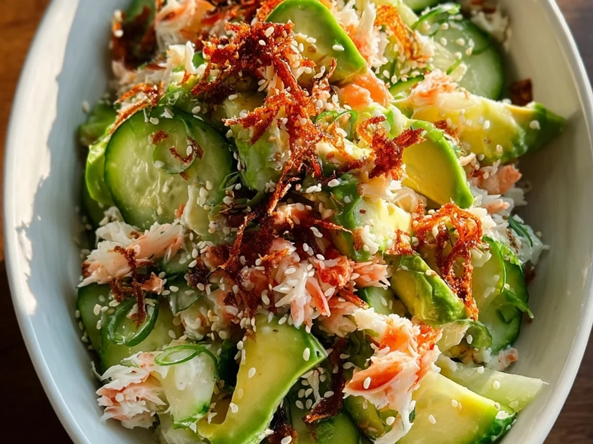 Fresh California Roll Cucumber Salad: Easy Recipe - Featured Image