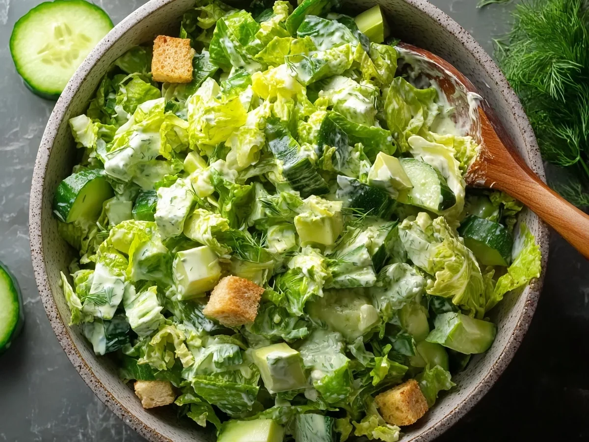 Fresh Green Goddess Salad: Creamy & Crunchy Delight - Featured Image