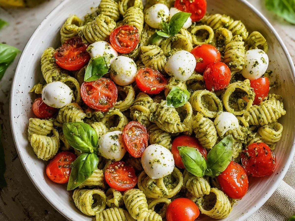 Fresh Pesto Caprese Pasta Salad: Quick & Easy - Featured Image