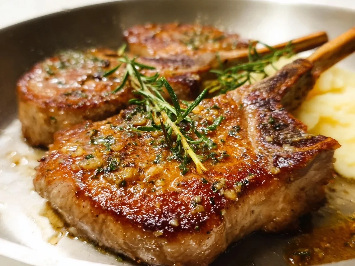 Garlic Butter Pan Seared Lamb Chops (20-Minute Meal) - Featured Image