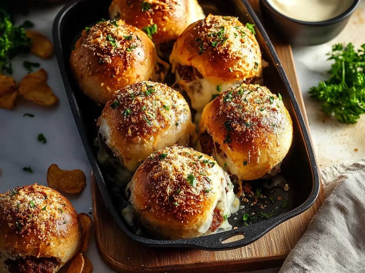 Garlic Parmesan Cheeseburger Bombs: Easy Family Dinner - Featured Image
