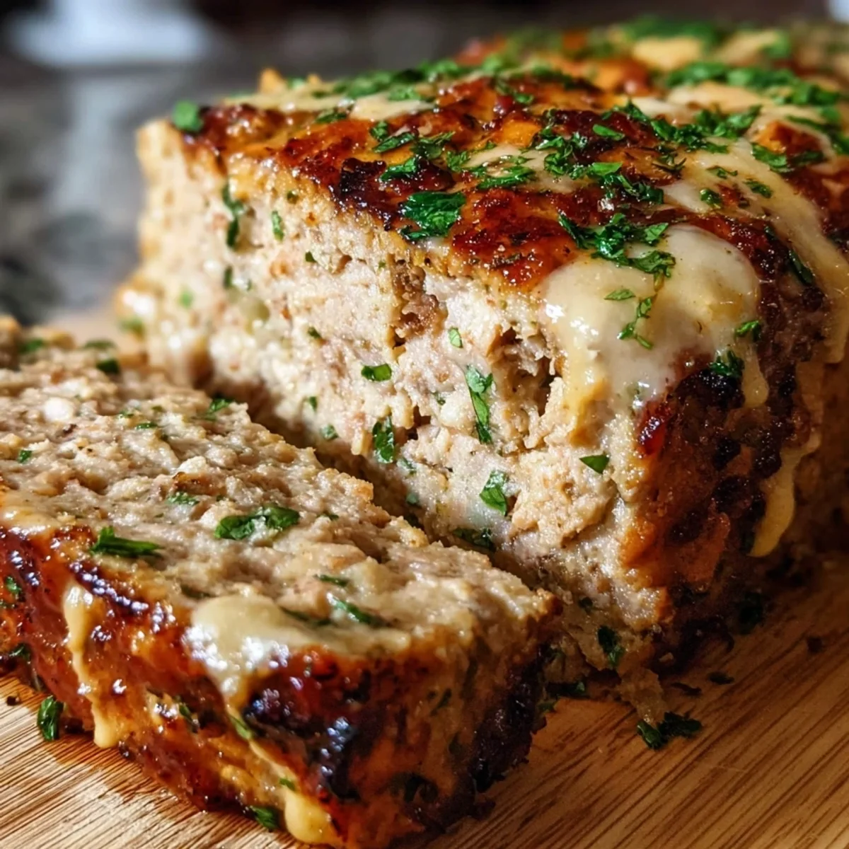 Garlic Parmesan Chicken Meatloaf: Tender & Flavorful