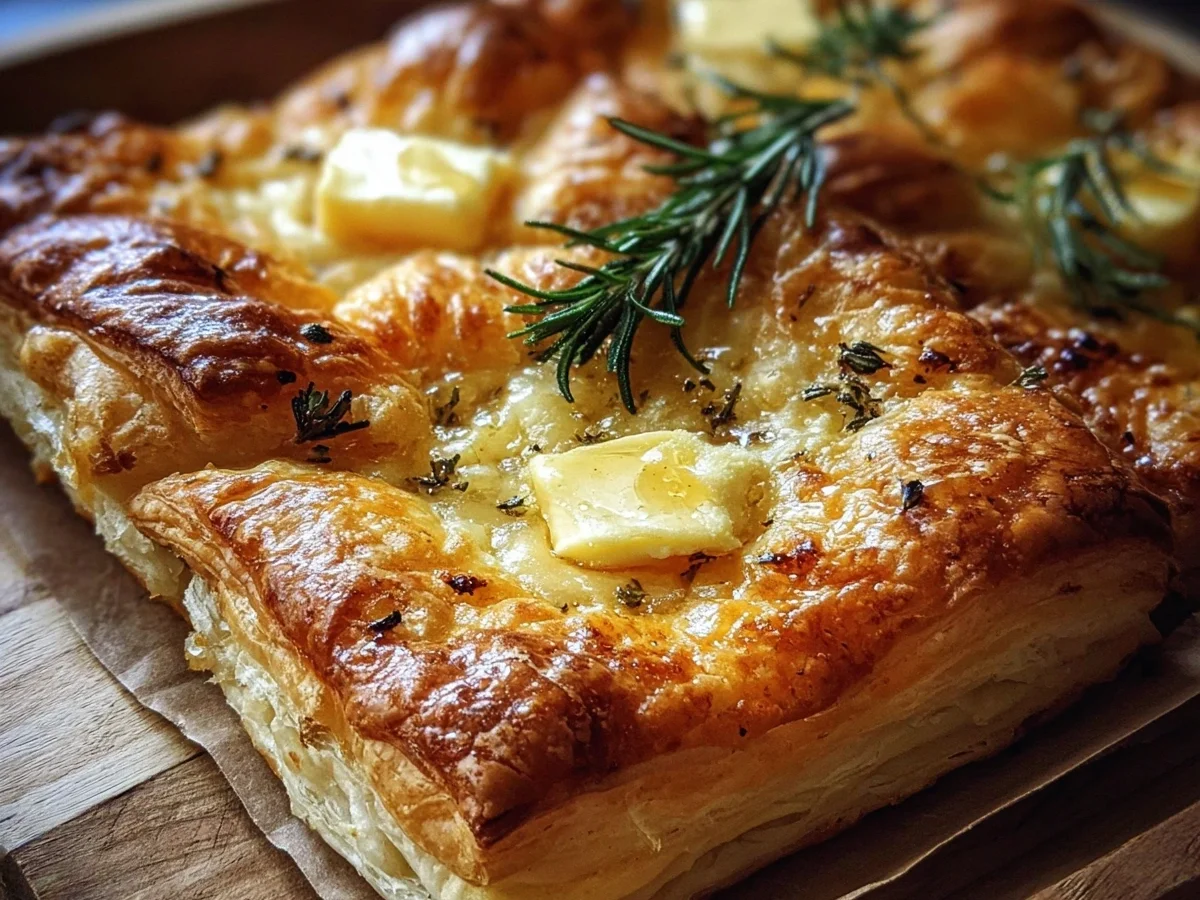 Golden Cheese Puff Pastry with Rosemary & Honey Appetizer - Featured Image