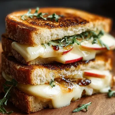 Gourmet Apple Brie Grilled Cheese Sandwich