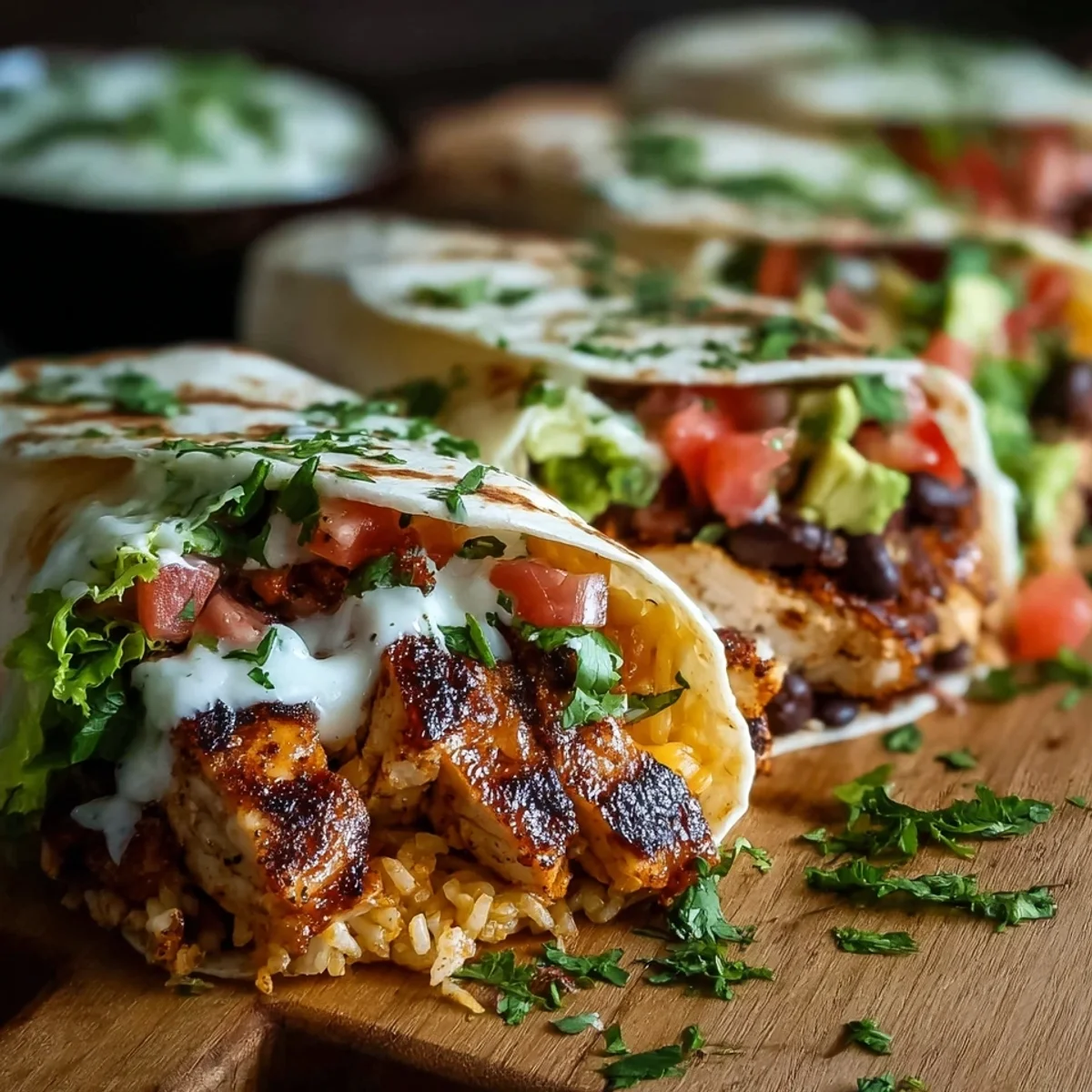 Grilled Chicken Burrito with Smoky Chipotle Ranch