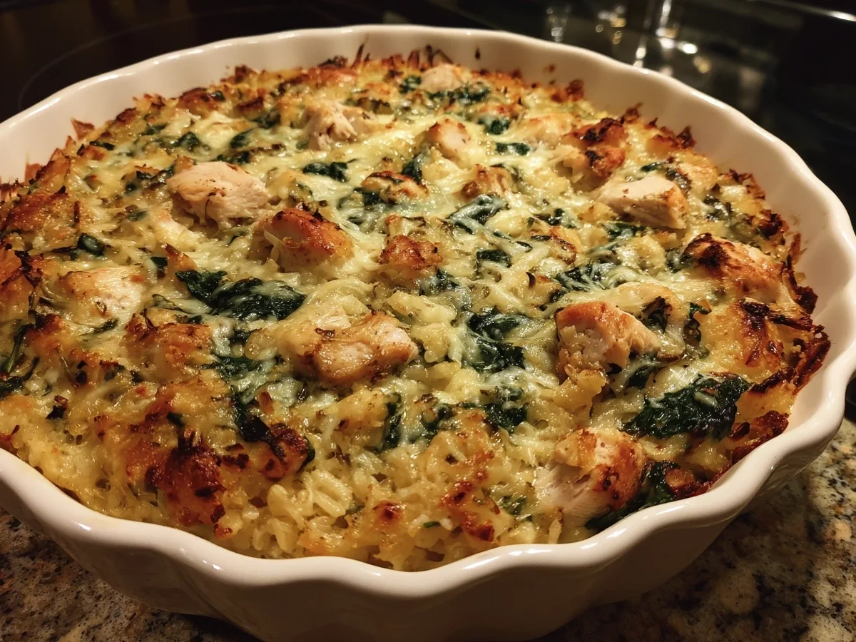 Healthy Chicken Cauliflower Rice Casserole - Featured Image