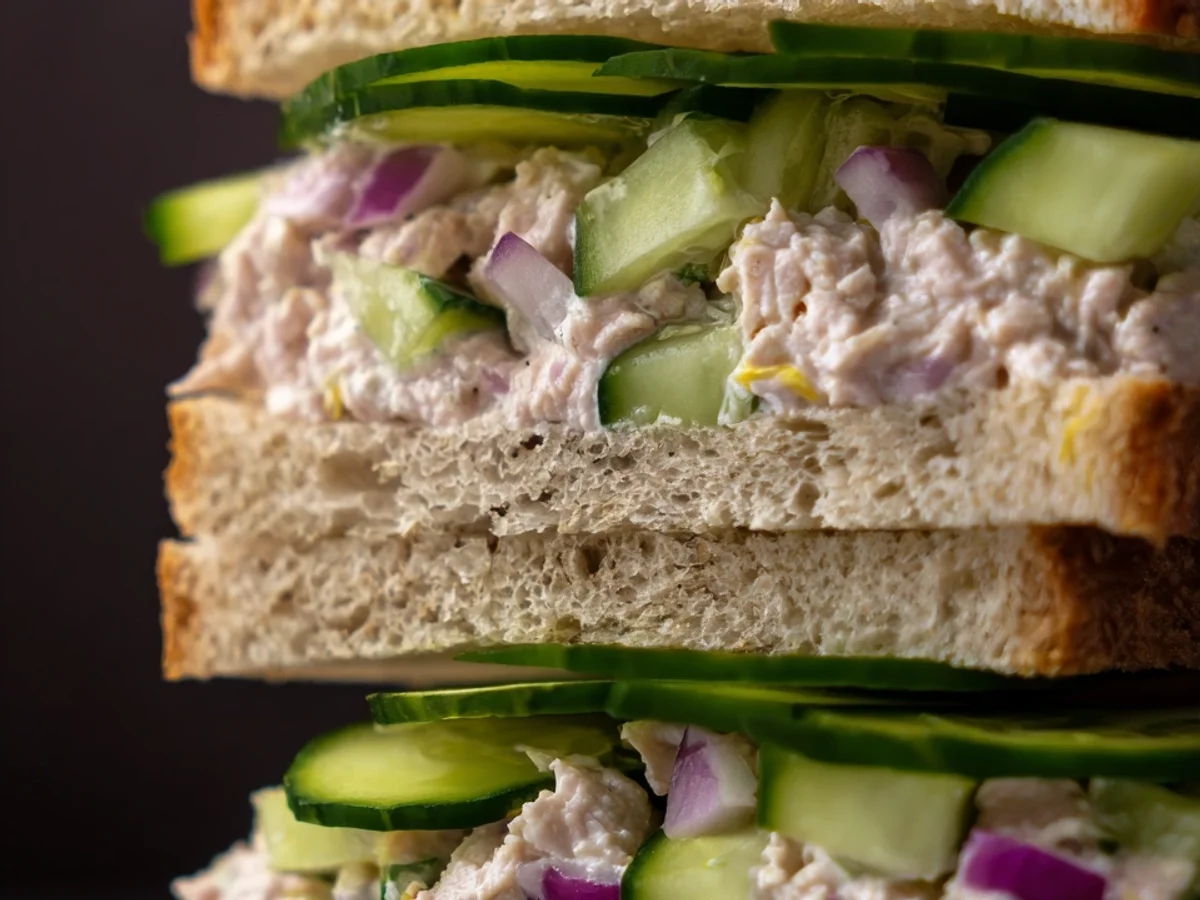 Healthy Cucumber Tuna Sandwich: Quick, Zesty Lunch - Featured Image