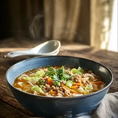 Hearty Asian Egg Roll Soup: Flavorful Bowl of Comfort