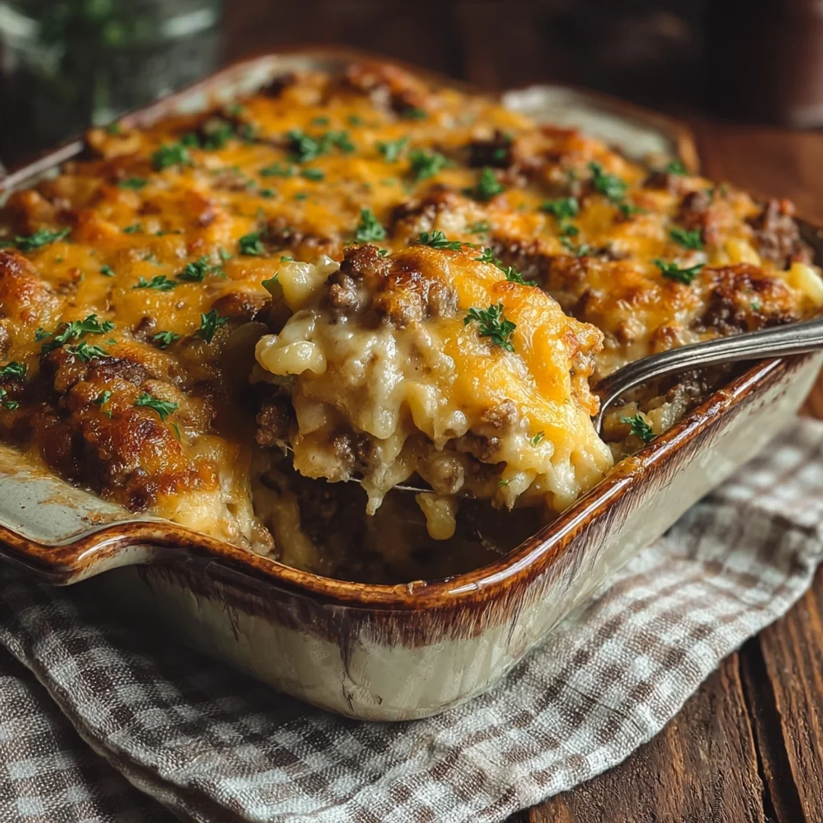 Hearty Cheesy Hamburger Casserole: A Weeknight Favorite