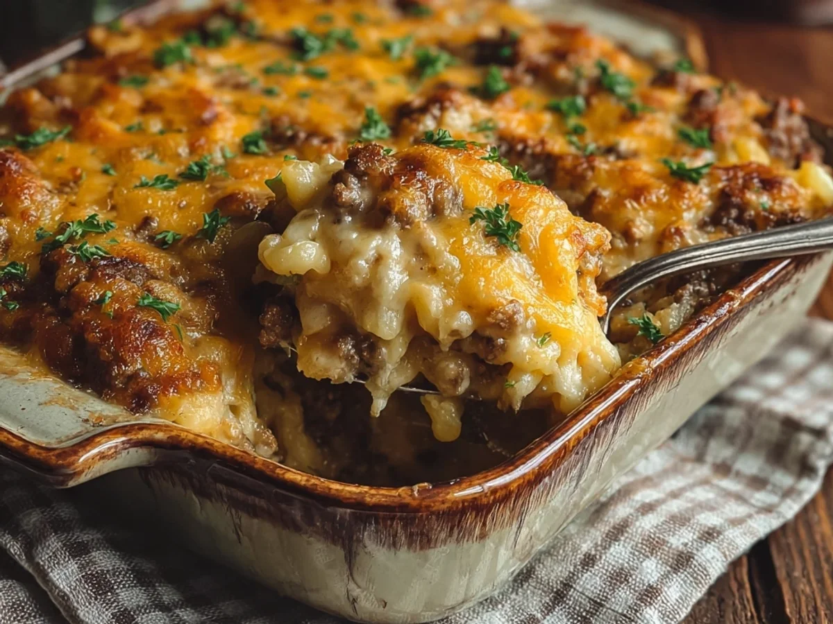 Hearty Cheesy Hamburger Casserole: A Weeknight Favorite - Featured Image