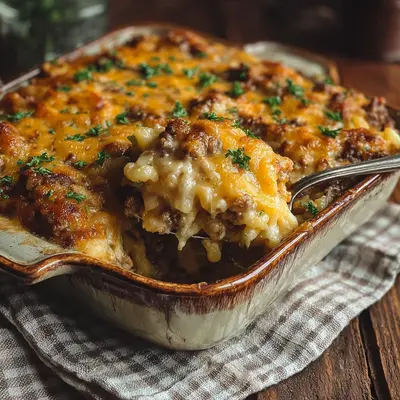 Hearty Cheesy Hamburger Casserole: A Weeknight Favorite
