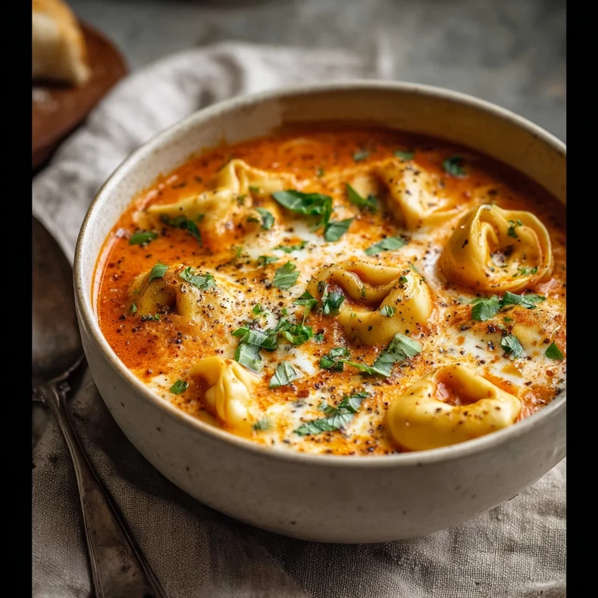 Hearty Cheesy Tomato Tortellini Soup for Easy Dinners