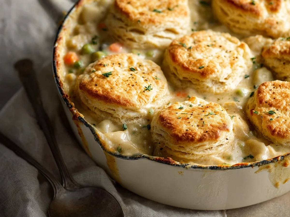 Hearty Chicken Pot Pie with Fluffy Biscuits - Featured Image