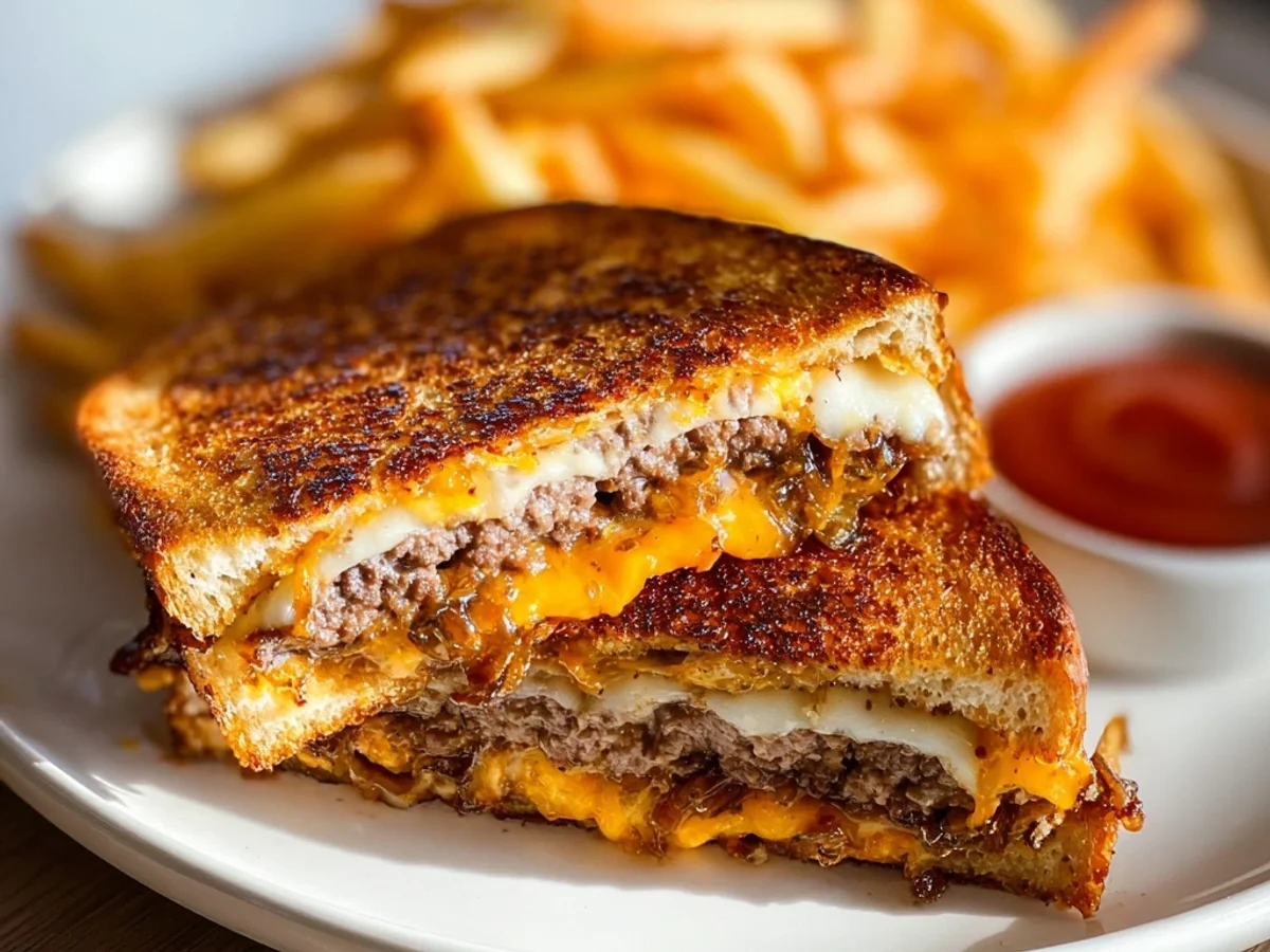 Hearty Classic Patty Melt Sandwich: Diner Style - Featured Image