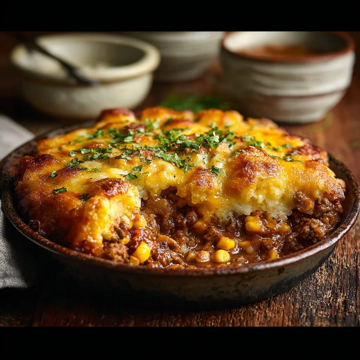 Hearty Cowboy Casserole: Skillet Beef & Bean Bake