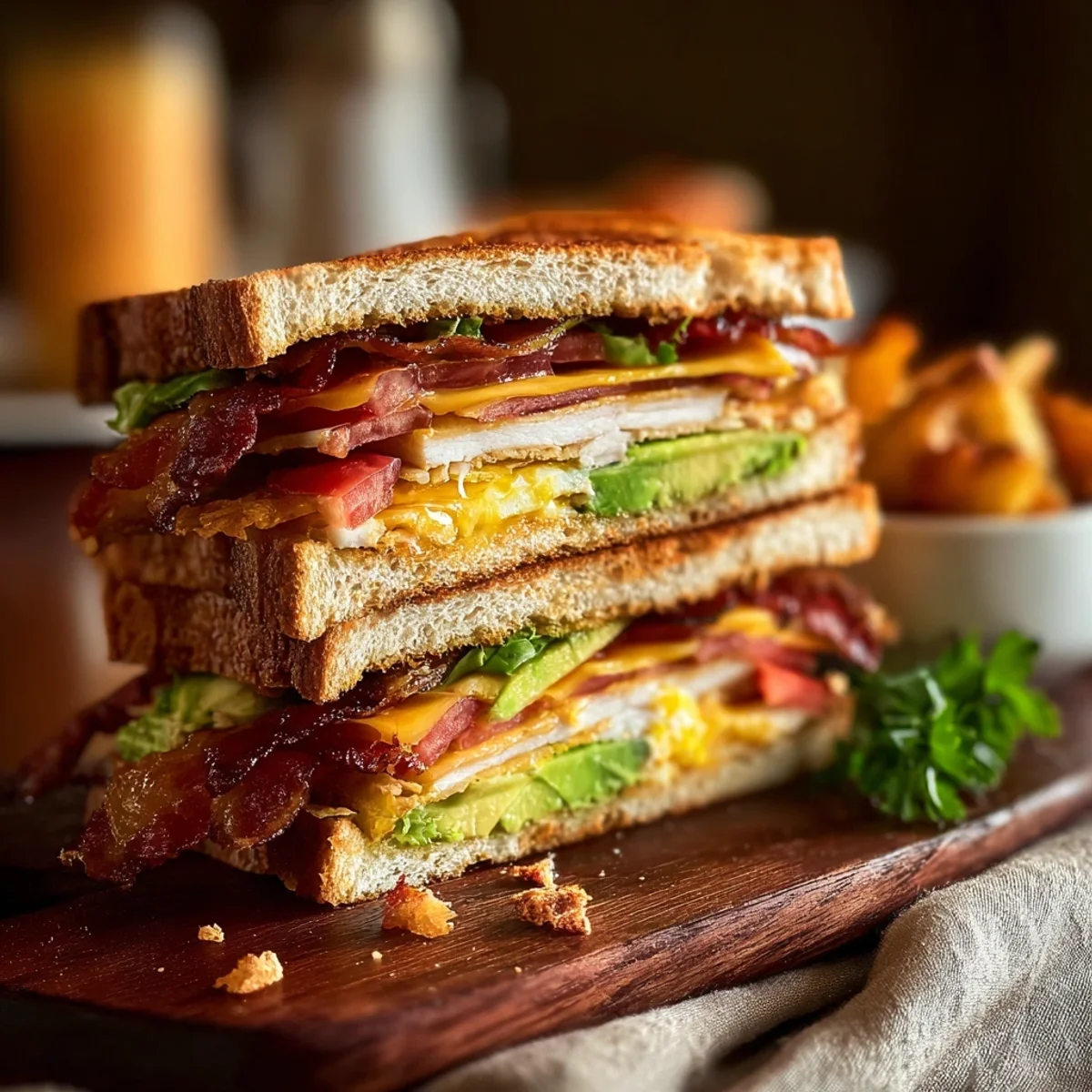 Hearty Cowboy Club: A Stacked Sandwich Adventure