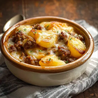 Hearty Crockpot Hamburger Potato Casserole