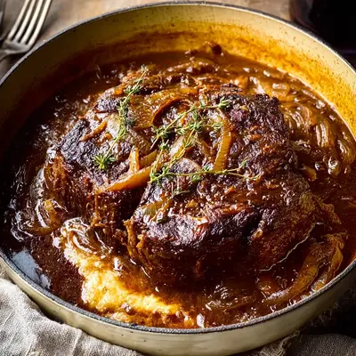 Hearty French Onion Pot Roast with Rich Gravy