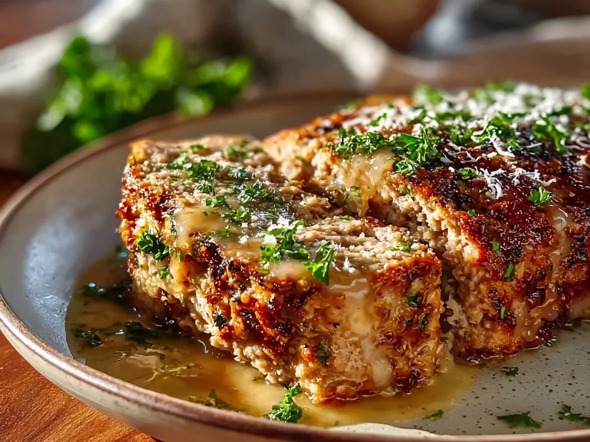 Hearty Garlic Parmesan Chicken Meatloaf Dinner - Featured Image