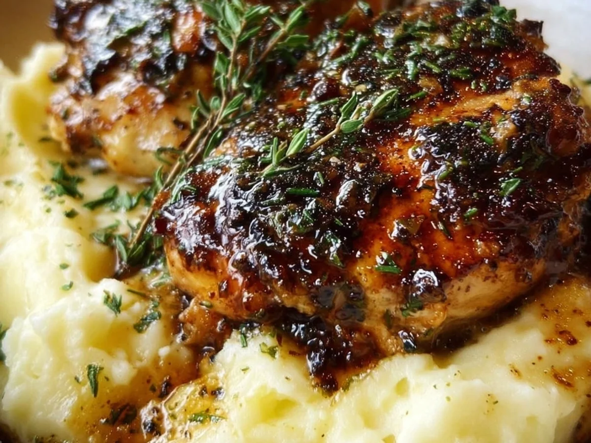 Hearty Glazed Garlic Herb Chicken & Creamy Mash - Featured Image