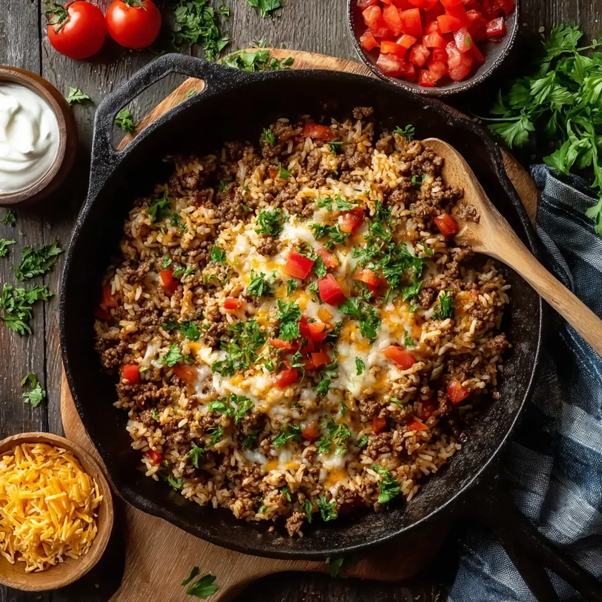 Hearty Ground Beef and Rice Skillet: Quick Weeknight Meal