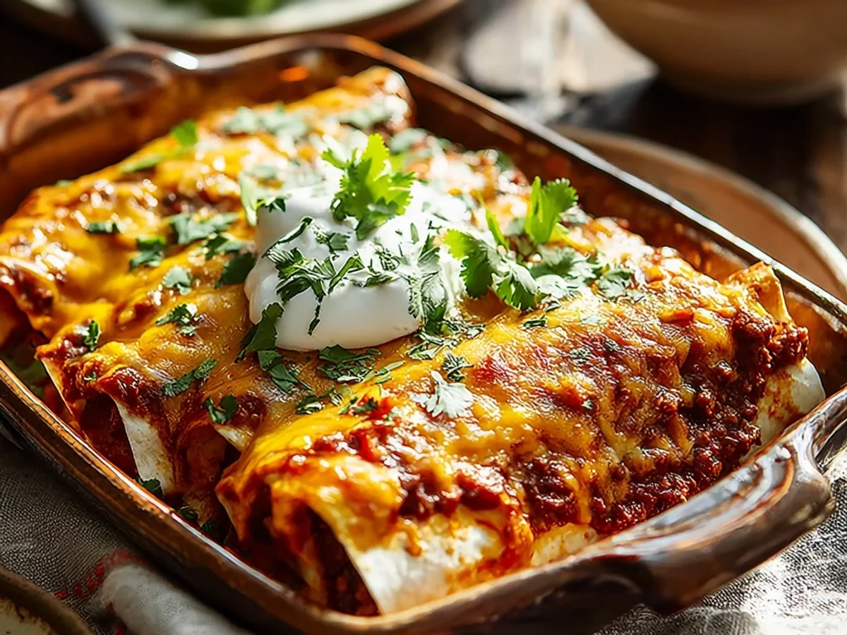 Hearty Ground Beef Enchiladas: Simple Weeknight Meal - Featured Image