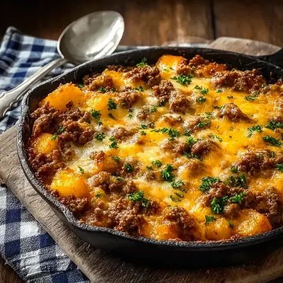 Hearty Ground Beef Hobo Casserole