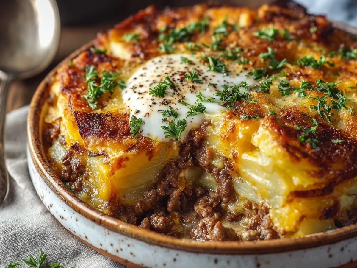 Hearty Ground Beef Potatoes Casserole for Comfort - Featured Image