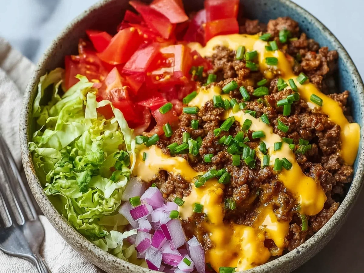 Hearty High Protein Cheeseburger Bowls for Weeknights - Featured Image