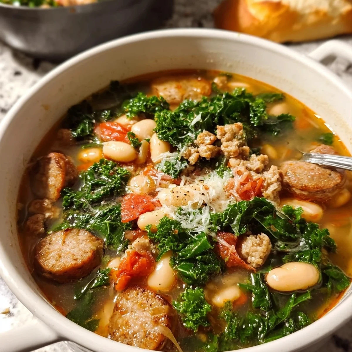 Hearty Kale, Turkey Sausage & White Bean Soup