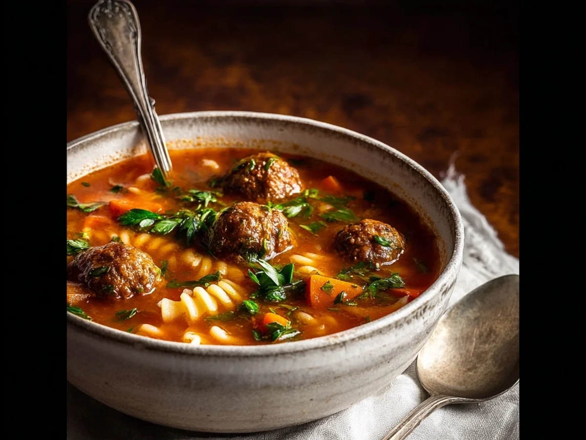 Hearty Meatball Soup Recipe: A Comforting Bowl - Featured Image