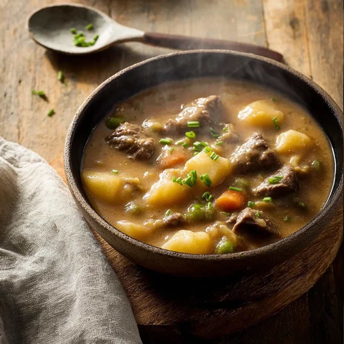 Hearty Steak and Potato Soup Recipe: A Rustic Comfort Bowl