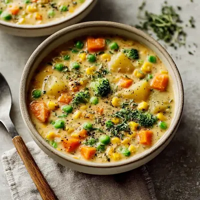 Hearty Veggie Pot Pie Soup: Crustless Comfort