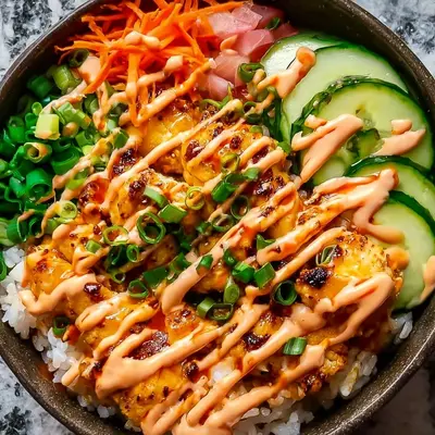 High Protein Bang Bang Chicken Bowl Meal Prep