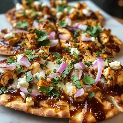 High Protein BBQ Chicken Flatbread Dinner