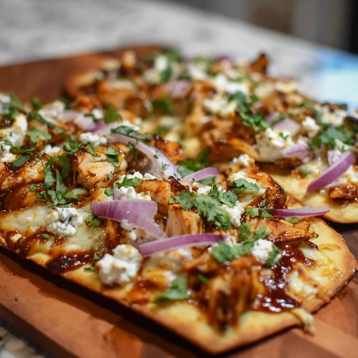 High Protein BBQ Chicken Flatbreads for Meal Prep