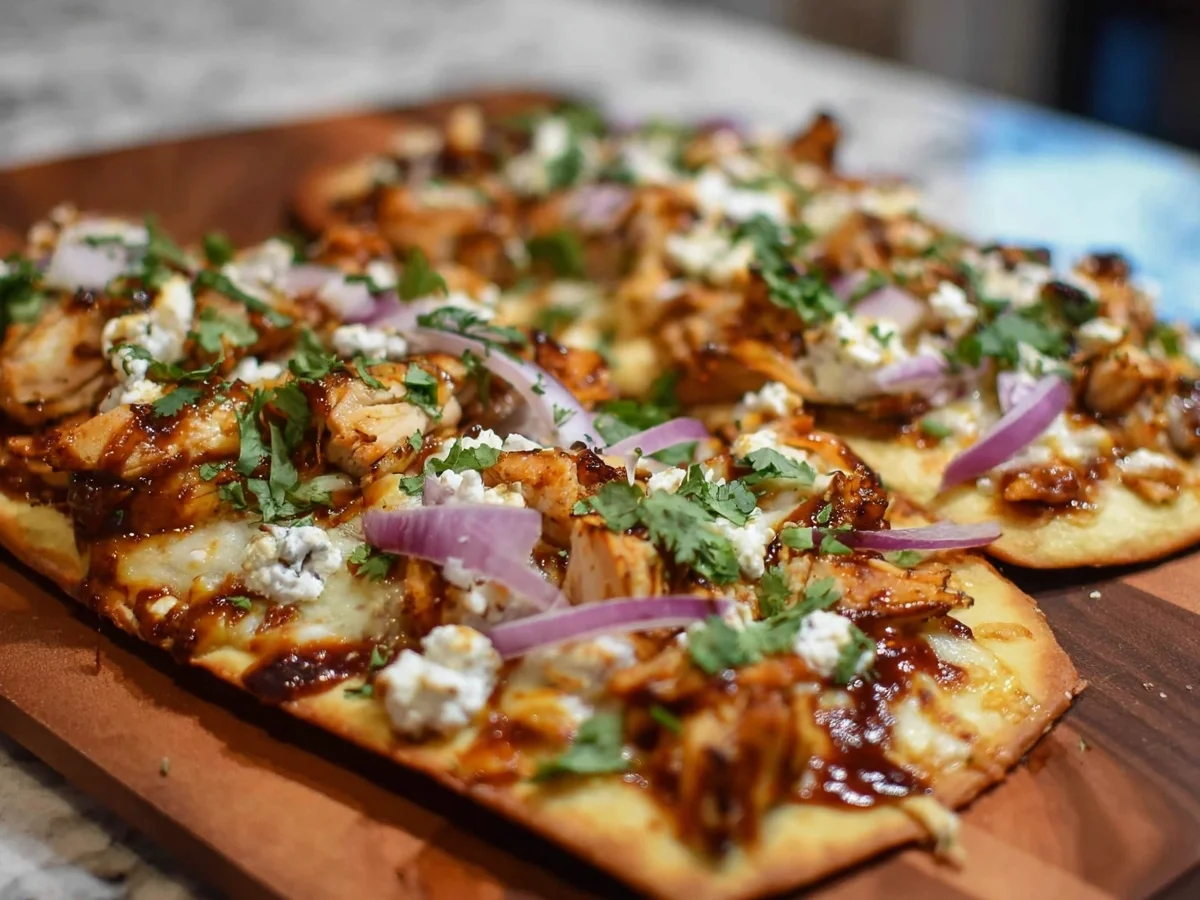 High Protein BBQ Chicken Flatbreads for Meal Prep - Featured Image